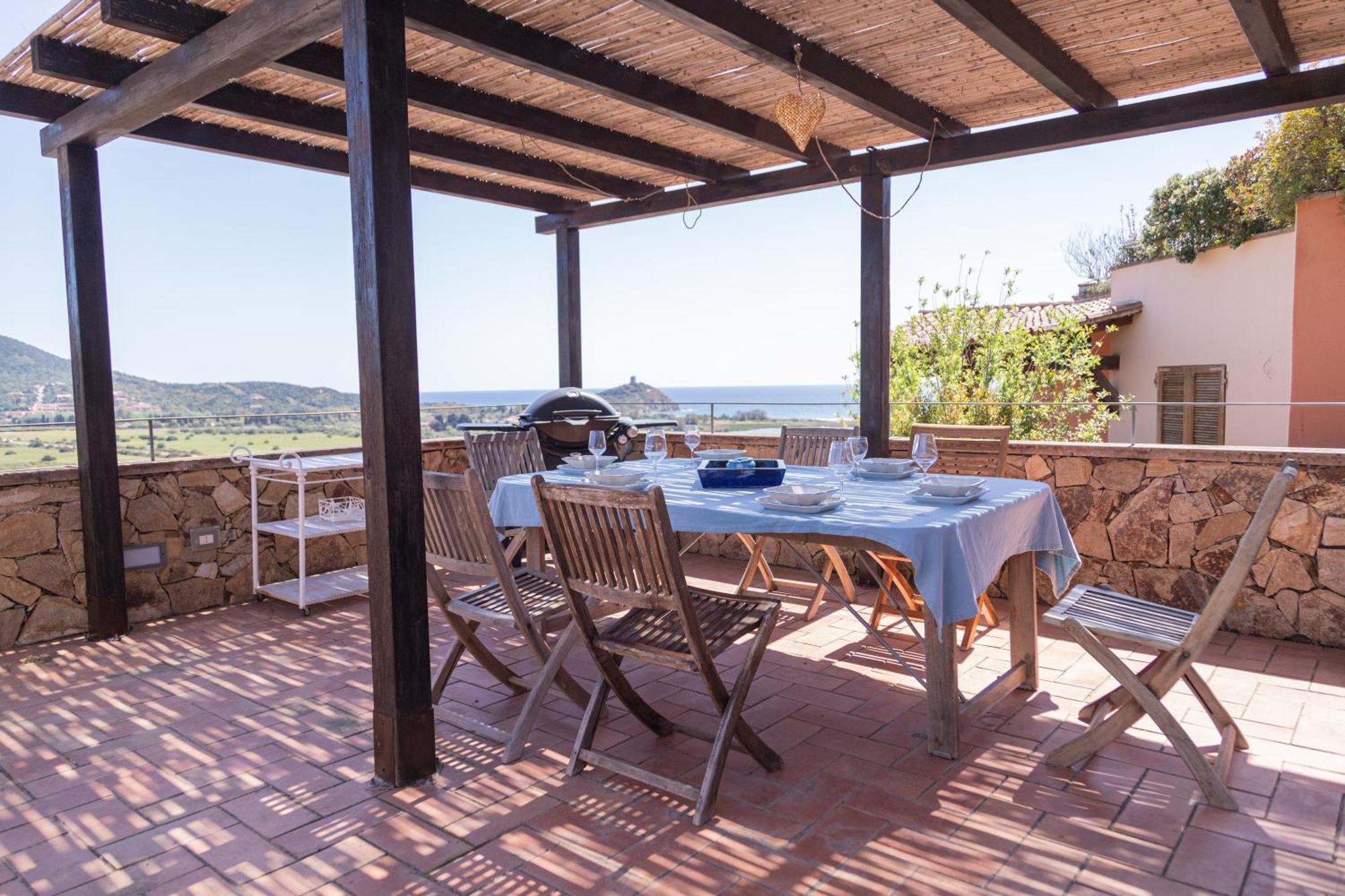 Residenza Del Barone Villa Zoe Chia - Vista Mare Ngoại thất bức ảnh